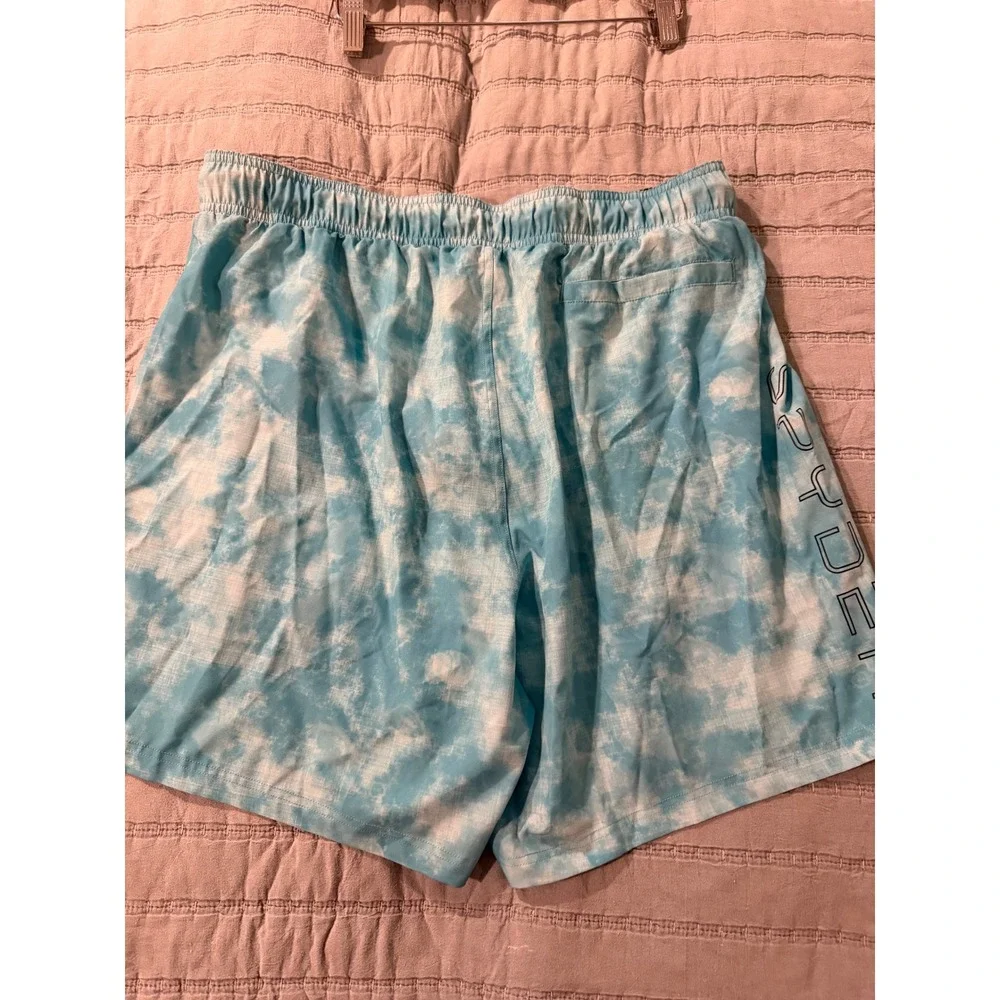 Spyder Swim Mens XXL Blue Tie Dye Board Shorts UV Protection Mesh Lined Trunks